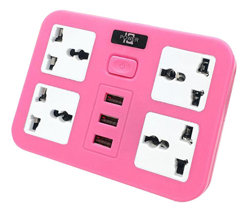Regleta De Enchufes 3 Puertos Usb 1.8 Protección Contra