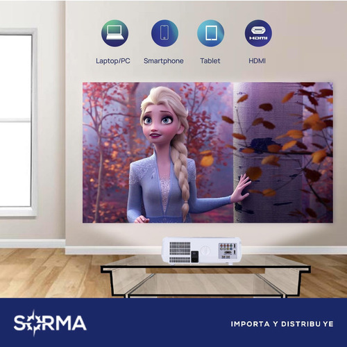 Imagen 7 de 10 de Proyector Starvision Hd 1080 Led 3000 Lumens Hdmi Usbx2