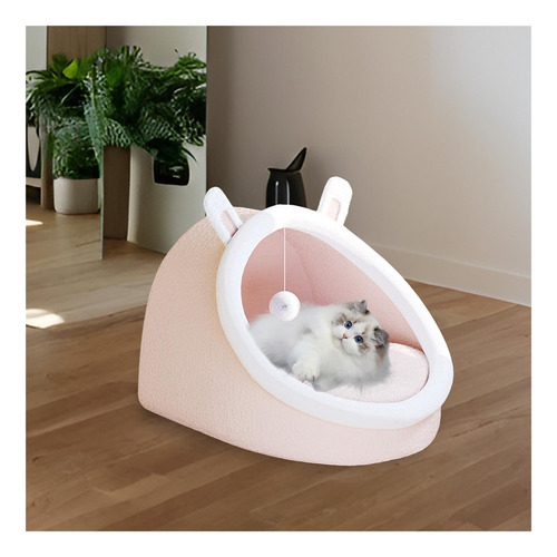 A Cama Para Mascotas Con Pelota De Juego, Casa Para Rosa M