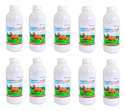 Shampoo De Zabila Para Caballo Aranda 1l - Blanco 10piezas