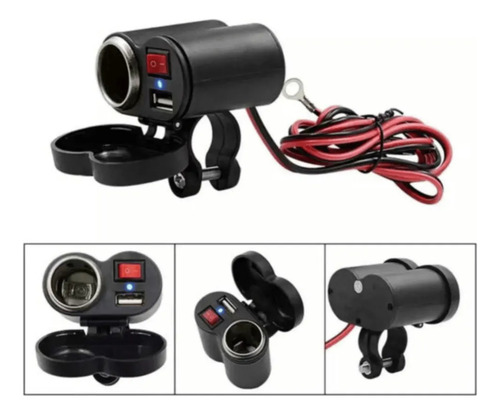 Carregador Tomada 12v Usb Moto Carregador Celular Isqueiro