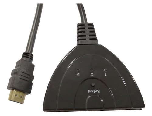 Disyuntor Hu Negro De 3 Puertos Hdmi Con Múltiples Pantallas