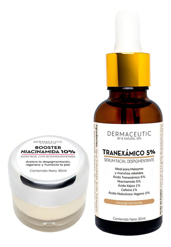 Kit Tranexámico + Booster Niacinamida 10% + Shampoo Lumaca
