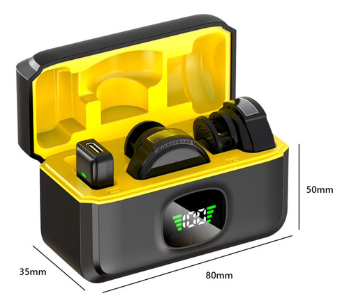 Microfone Lapela J6 Redondinho Sem Fio Tipo C E Lightning