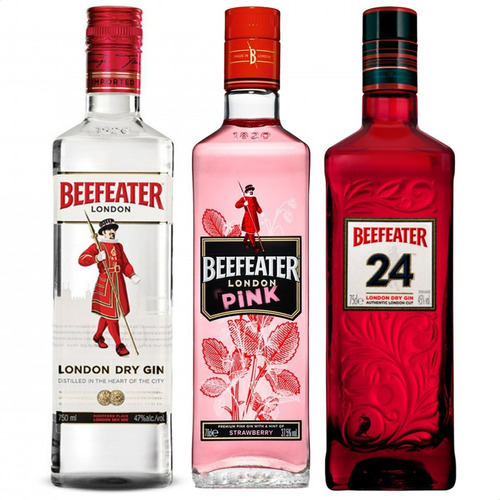 Gin Beefeater 24 750ml +  London Dry 700ml +  Pink Gin 