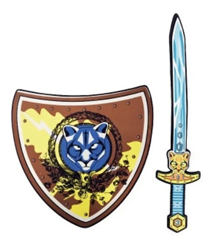 Espada Con Escudo Infantil Goma Eva Juguete Lion
