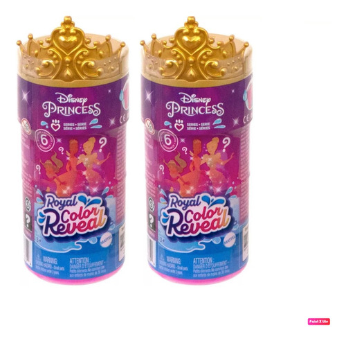 Disney Princess Set 2 Figuras Color Reveal Sorpresa