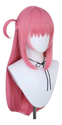 Peluca Rosa Larga Cosplay Bocchi The Rock Cosplay
