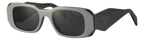 Prada Spr 17w 11n-09t Symbole Rectangle Dark Grey Ocean Gris Negro Gris Gris (Usado)