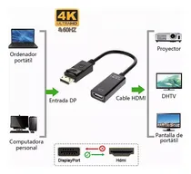 Comprar Adaptador Displayport A Hdmi 4k Ultra Hd 2k 1080p Cable Convertidor De Displayport Macho A Hdmi Hembra Para Conexiones De Alta Definición Jeeyee