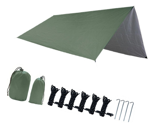 Lona De Acampada, Refugio Ligero, Portátil, Verde