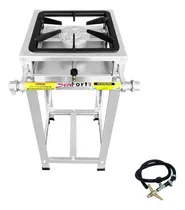 Comprar Fogão Industria Piso Inox 1 Boca Alta Pressão Fundido Caulim