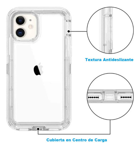 Funda Protectora Resistente 360 Transparente A Prueba De Golpes Tres En Uno For iPhone 13 Pro Max iPhone 13 Pro iPhone 13/14 iPhone 13 Mini