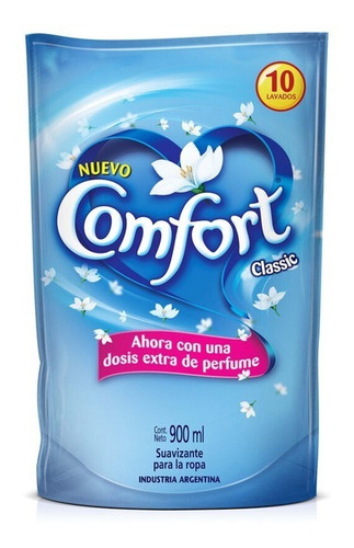 Suavizante Para Ropa Comfort Clásico 900 Ml