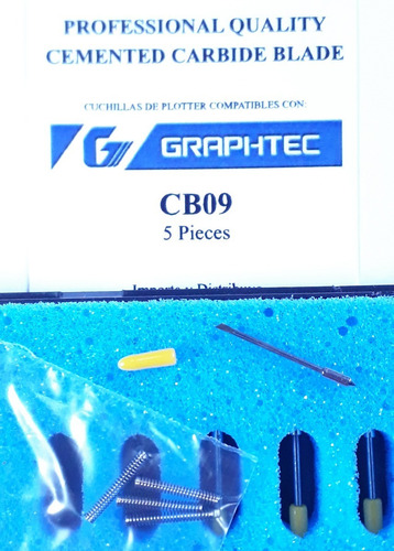 Repuesto De 5 Cuchillas Para Plotter Graphtec Cb09