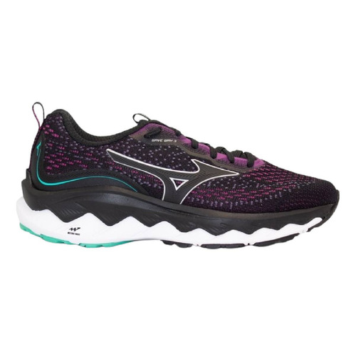 Tênis Mizuno Wave Way 3 color preto/roxo - adulto 39 BR