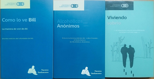 A.a. Libros: Como Lo Ve Bill, Libro Azul Y Viviendo Sobrio