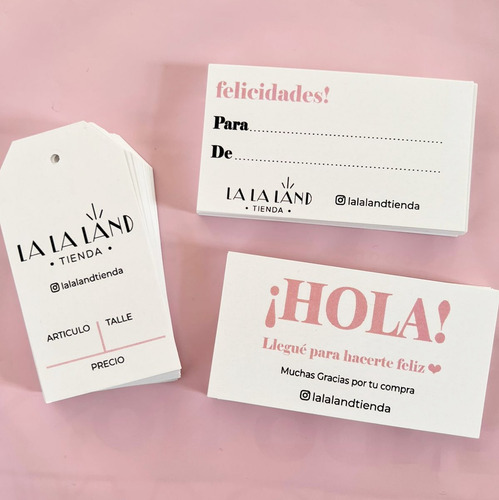 Kit Emprendedor: 100 Tarjetas 100 Tags 100 Stickers + Diseño