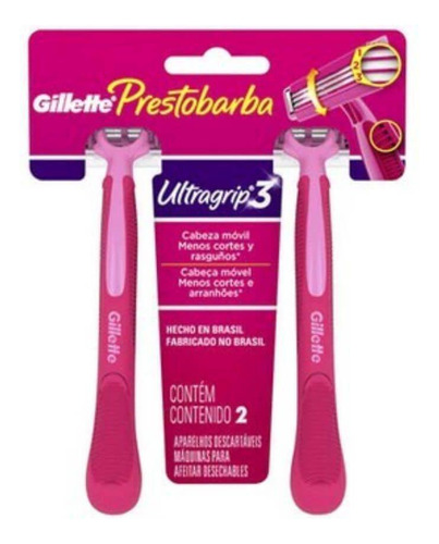 Prestobarba Ultragripe3 Aparelho Feminino Com 2 Un