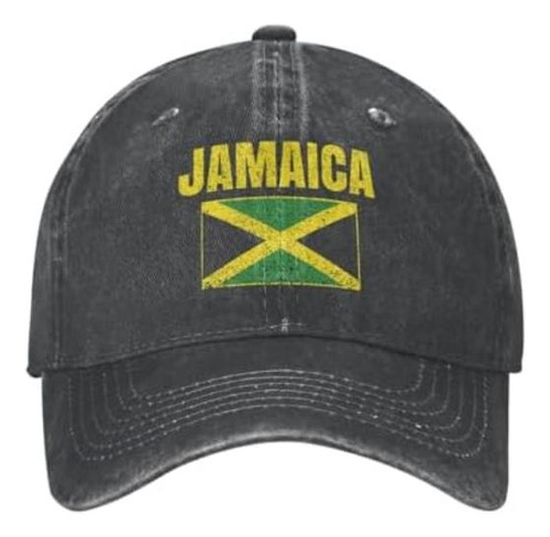 Qurdtt Gorra Béisbol Con Bandera Jamaica, Ajustable, Gorra Y