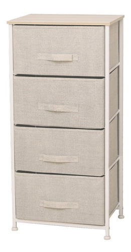 Mueble 4 Cestos Tela Estructura Acero 45x30x95cm