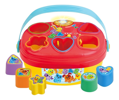 Juego De Encastre P/ Bebé C/formas Música Sonidos Luz Winfun Color Multicolor