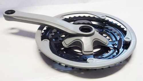 Plato Y Palanca Triple P/ Bici Mtb Gris C/ Cubre