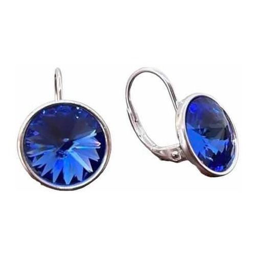 Aros Bella Rivoli Cristal Zirconia Plata 925 Brisura 10 Mm 