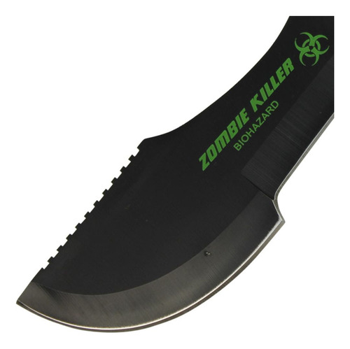 Cuchillo Zombie Killer Biohazard 28cm Con Funda Caceria