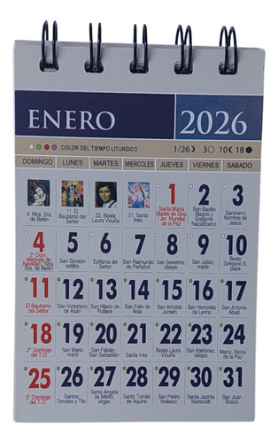 Calendario Religioso De Escritorio 2026 Virgen De La Medalla Milagrosa