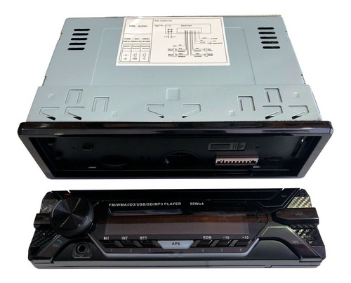 Imagen 2 de 6 de Autoestereo Vak 3700 Desmontable Bluetooth Usb Sd Aux Mp3 Id