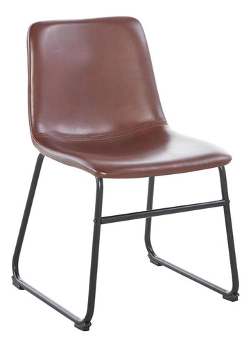 Set De 4 Sillas De Comedor Tapizado De Ecocuero