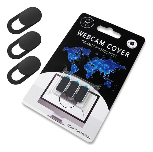 Cubre Camara Web O Tapa Deslizante Webcam Celular Notebook ® Color Negro