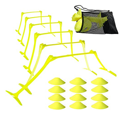 6 Vallas Ajustables Yaegoo Pro Y 12 Conos De Velocidad S