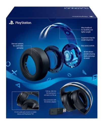 Auriculares Sony Ps4 Inalambrico Gamer Platinum Headset 7.1