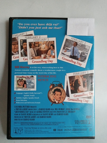 Bill Murray Groundhog Day Dvd ( El Dia De La Marmota)