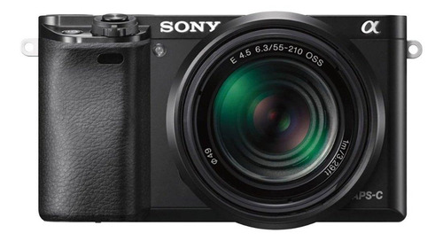 Imagen 1 de 6 de  Sony Kit Alpha 6000 + lente 16-50mm OSS + lente 55-210mm OSS ILCE-6000Y sin espejo color  negro
