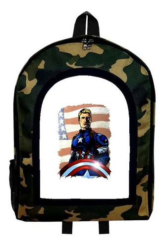 Mochila Camuflada Capitan America Nueva Colección Modelo 36