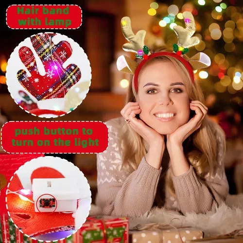 . 12 Nuevas Cabezas De Reno Navideñas Con Luces Led (2024)