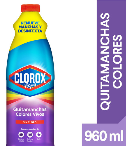 Imagen 1 de 1 de Quitamanchas Clorox Colores Vivos 960 Gr