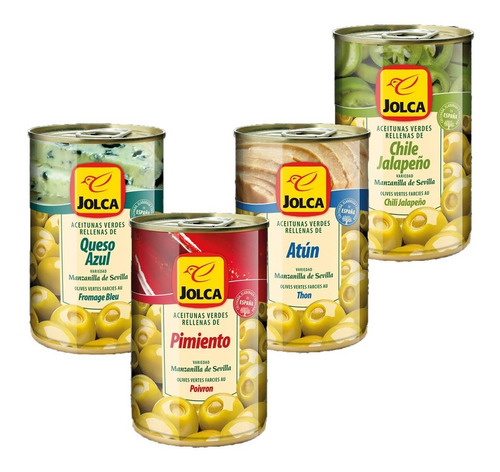 Aceitunas Verdes Rellena Gourmet Jolca Lata 300g