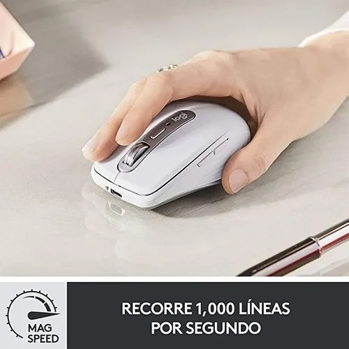 Mouse Logitech Mx Anywhere 3s Bluetooth/8k Usb-c Pale Grey