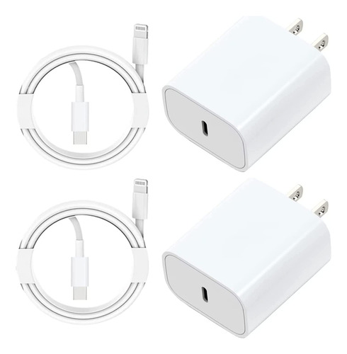 Fast Charger, [2-pack] Power Adapter 20w Pd Usb-l Charging .