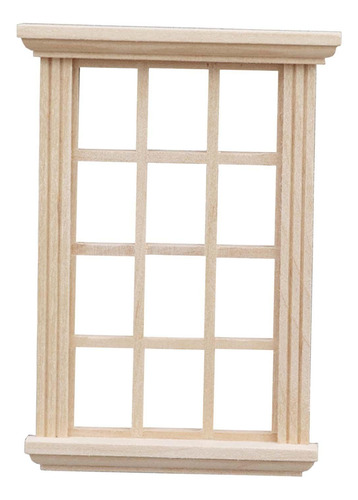 3 X 1/12 Muebles Para Casa De Muñecas, Marco De Ventana,