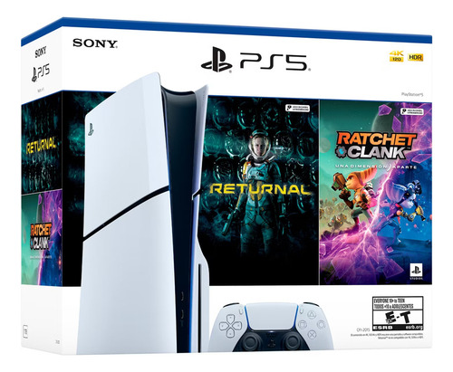 Consola Playstation Ps5 Slim Con Disco + 2 Juegos Daletecno