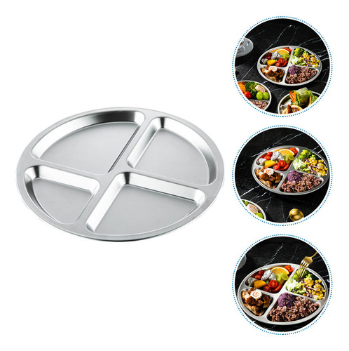 Nuevo Platos Con Compartimentos Plato Llano De Aluminio Y