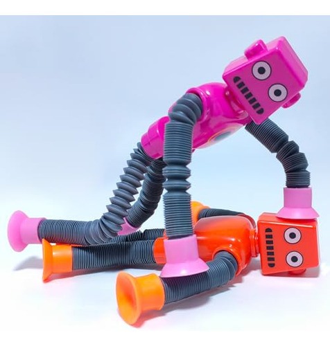 16 Pzas Juguete Robot Con Ventosa Tubos Telescópicos Que Cam