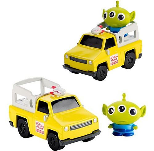 Figura Toy Story Mini Alien + Camion Pizza Planet