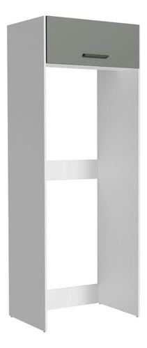 Porta Geladeira Madesa Agata 1 Porta Basculante Branco/cinza