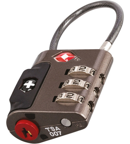 Imagen 2 de 3 de Candado De Guaya Flexible Con Combinación Tasa Victorinox